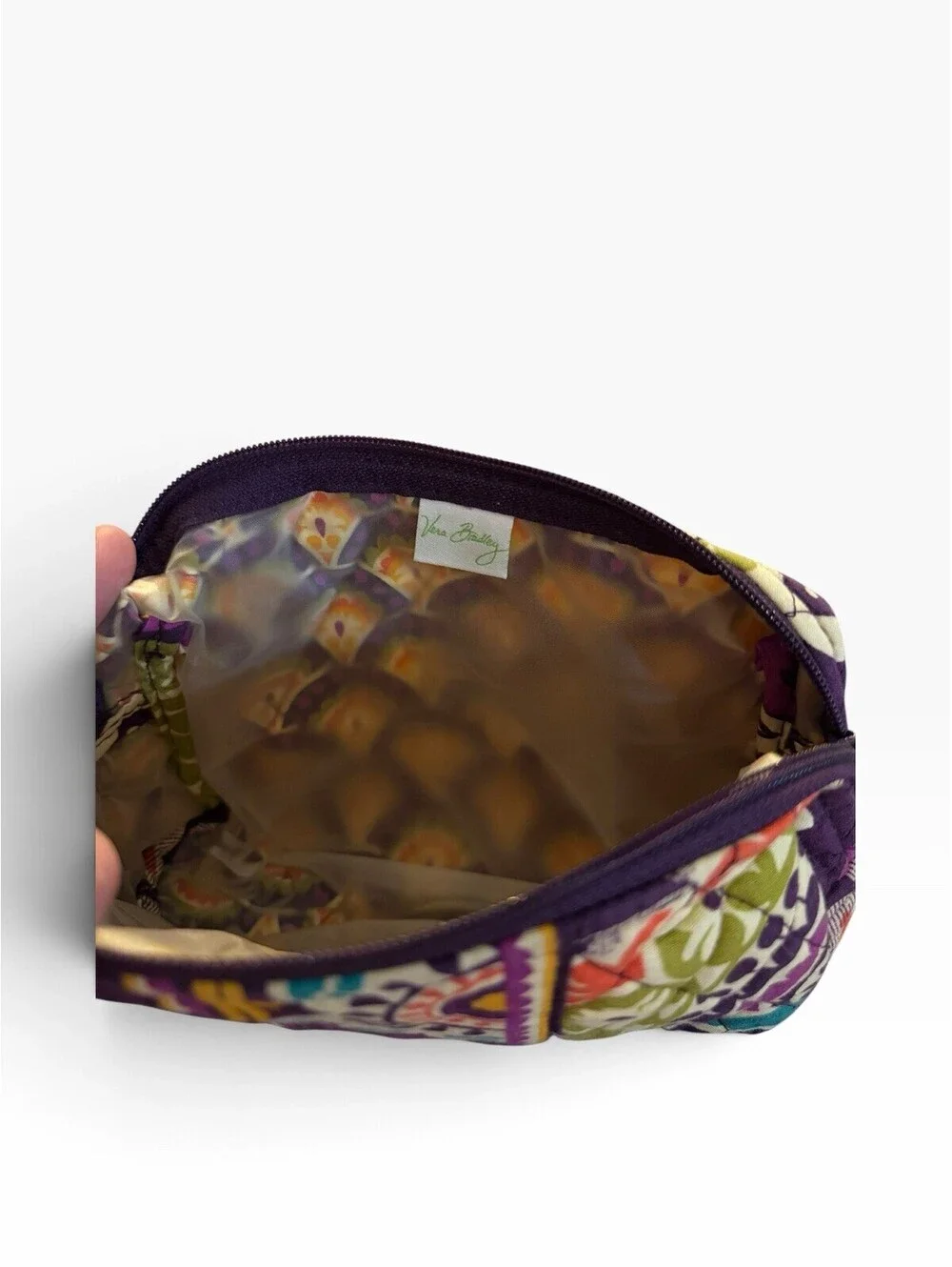 Vera Bradley Purple Punch Retired Pattern Cosmetic Makeup Bag
